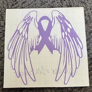 Purple Angel Wings Decal